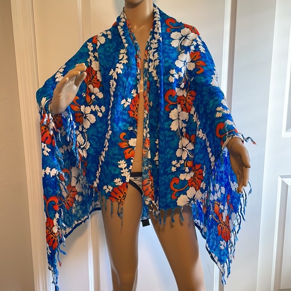 In Gear Sarong Wrap Bathing Suit Cover Up Shawl Skirt Dress One Size 3.6 x 5 - Picture 4 of 10